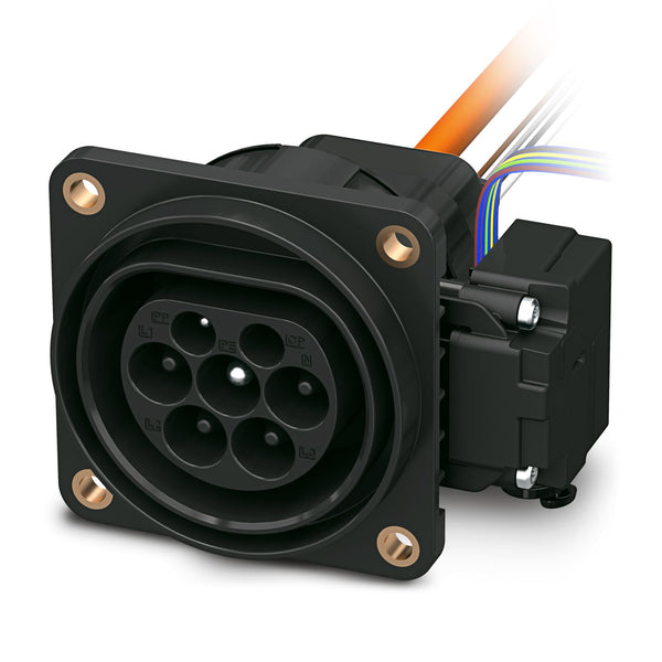 Phoenix CHARX connect universal, AC type 2, Vehicle inlet, 32 A , 250 V AC, single cores