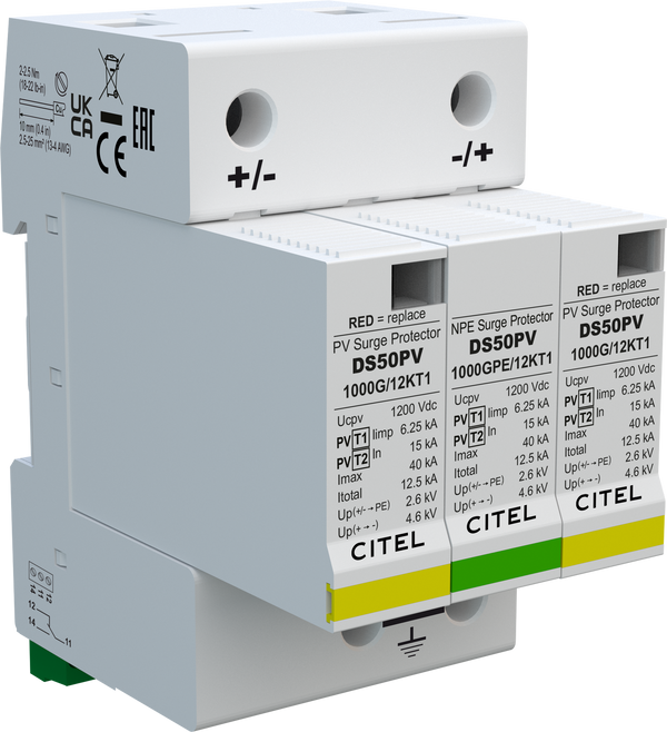 Surge Protector Citel DS50PVS-1000G/12KT1  Type 1+2 surge protector for Photovoltaic